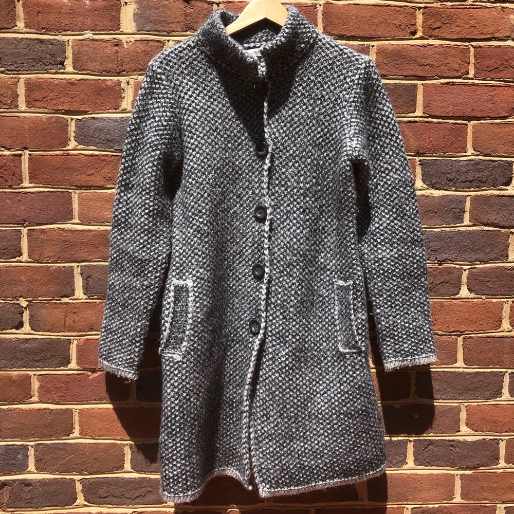 Cocogio Grey Knit Sweater Wool-Acrylic Blend